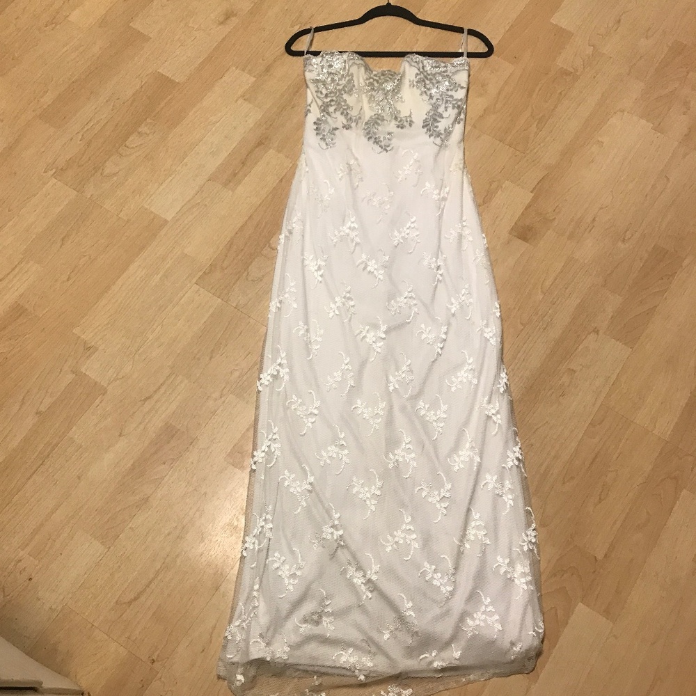 Gunne Sax Jessica McClintock strapless Lace maxi dress Maxi/Wedding Vintage